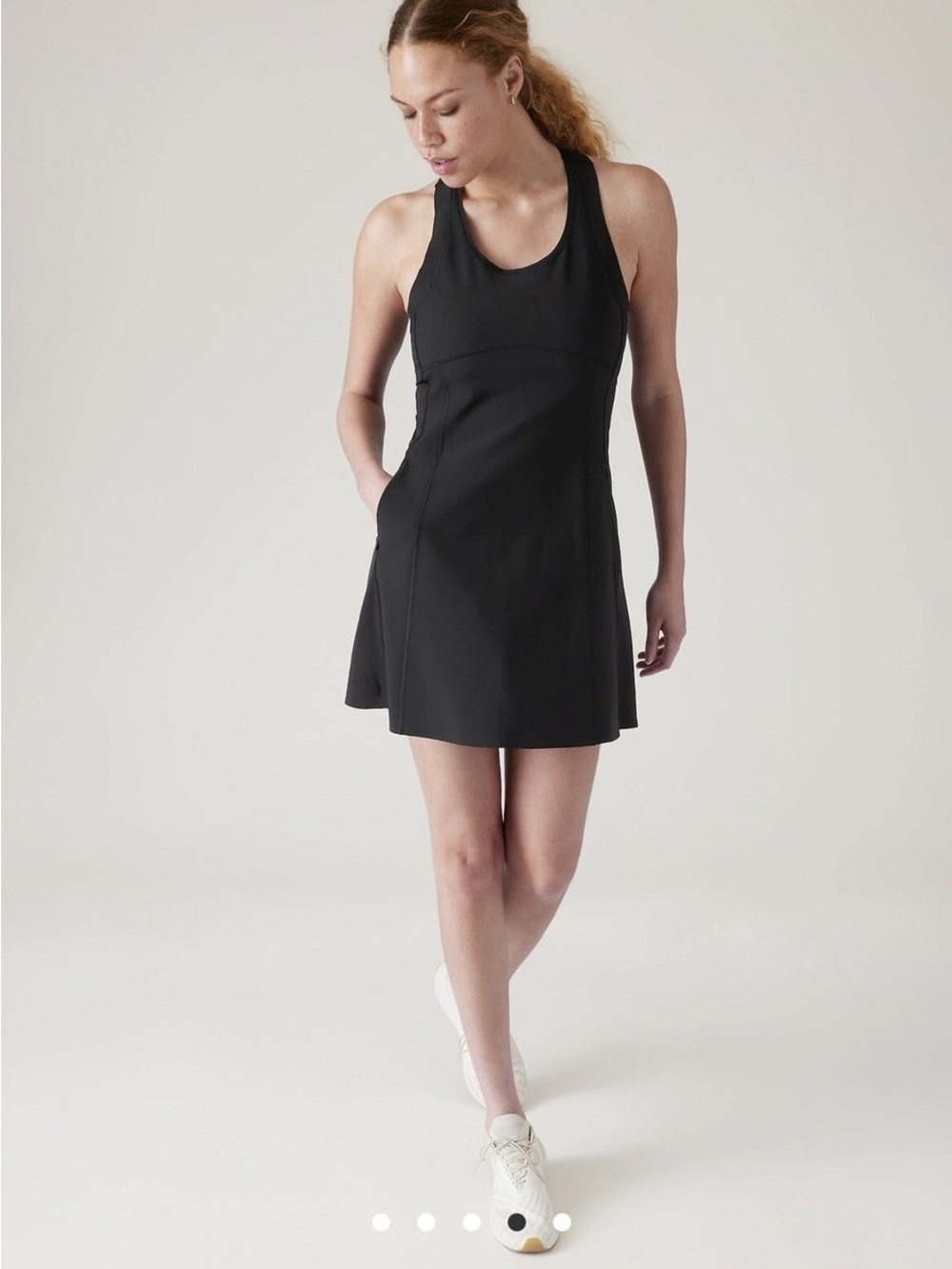 NWOT - Athleta Black Levitare Athletic Dress, Size Medium